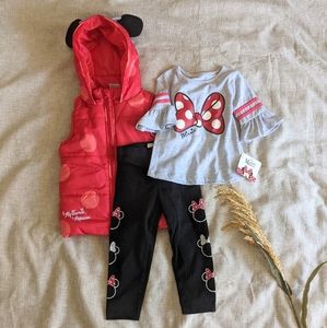 3 piece matching set Disney minnie mouse